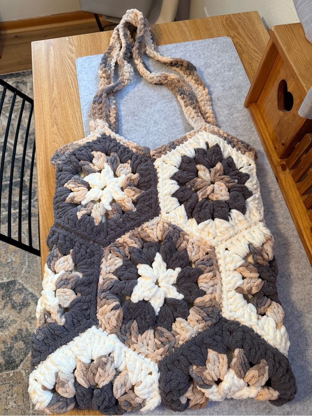 Handmade Chunky Crochet Tote Bag